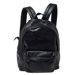 Coach Black Leather Campus Backpack