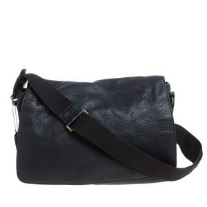 Coach Black Pebbled Leather Courier Legacy Messenger Bag