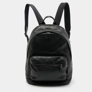 Coach Black Leather Charter Backpack