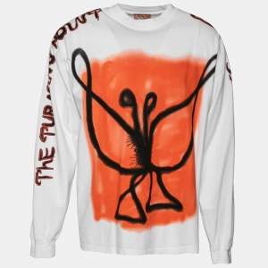 Come Tees White Turning Point Printed Long Sleeve T-Shirt L