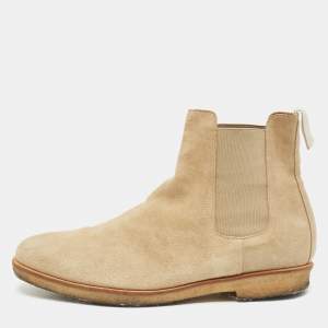 Common Projects Beige Suede Chelsea Boots Size 42