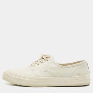 Common Projects White Leather Lace Up Sneakers Size 44