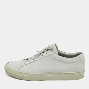 Common Projects Grey Leather Achilles Lace Up Sneaker Size 43