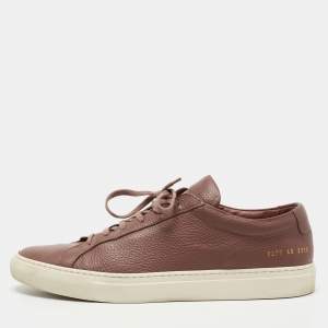 Common Projects Brown Leather Low Top Sneakers Size 45