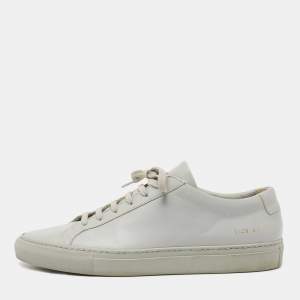 Common Projects Grey Leather Achilles Sneakers Size 41