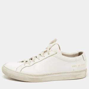 Common Projects White Leather Achilles Sneakers Size 40