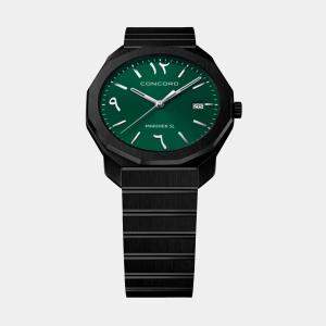 Concord Green Stainless Steel  Mariner SL 0320551 Quartz Men's Wristwatch 40 mm