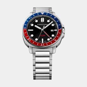 Concord Black Stainless Steel Mariner 0320552 Quartz Men's Wristwatch 43 mm