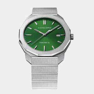Concord Green Stainless Steel Mariner SL 0320522 Quartz Men's Wristwatch 40 mm