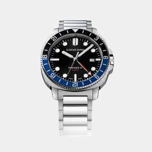 Concord Black Stainless Steel Mariner 0320548 Quartz Men's Wristwatch 43 mm