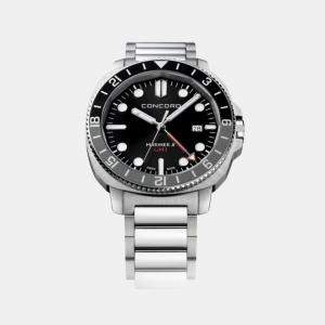 Concord Black Stainless Steel Mariner 320577 Quartz Men's Wristwatch 43 mm
