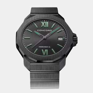 Concord Black PVD Stainless Steel Mariner SL 0320591 Quartz Men's Wristwatch 42 mm