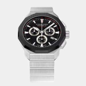 Concord Black Stainless Steel Mariner SL 0320565 Quartz Men's Wristwatch 42 mm  