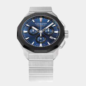Concord Blue Stainless Steel Mariner SL 0320594 Quartz Men's Wristwatch 42 mm   