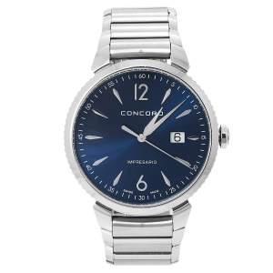 Concord Blue Stainless Steel Impresario 06.1.14.1124 Men's Wristwatch 41 mm