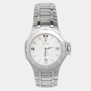 Concord Silver Stainless Steel Saratoga 14.C2.1894 Women's Wristwatch 37 mm 