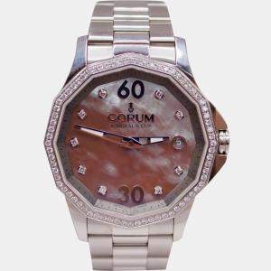 Corum MOP Brown Stainless Steel Admiral's Cup Automatic Men's Wristwatch 38 mm