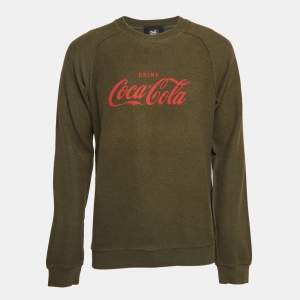 D&G Green Coco Cola Print Cotton Sweatshirt M