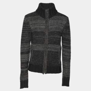 D&G Grey Knit Wool High Neck Knitwear M