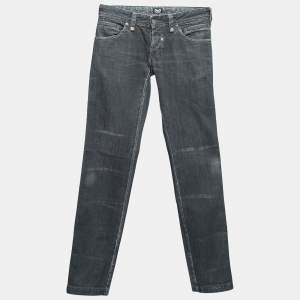 D&G Charcoal Grey Denim Low Rise Regular Fit Jeans Waist 30