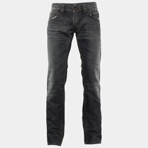 D&G Grey Washed Denim Regular Fit Jeans M/Waist 34"