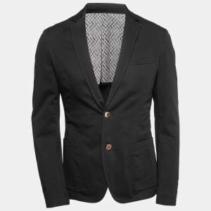 D&G Black Cotton Single Breasted Blazer S
