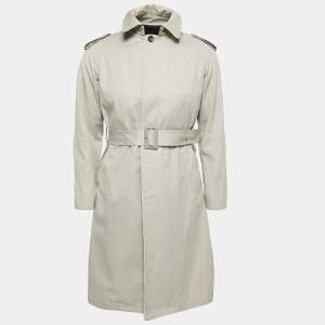D&G Beige Gabardine Belted Trench Coat XXXS