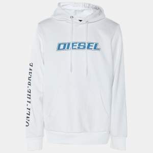 Diesel White Jersey Only The Brave Hoodie M