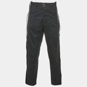 Pre Owned Diesel Black Denim Zip Detail Jeans L/Waist 34"