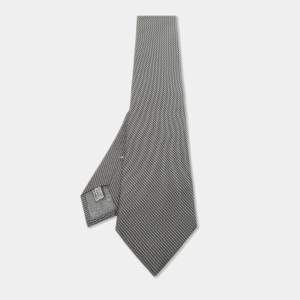 Dior Homme Grey Patterned Silk Classic Tie