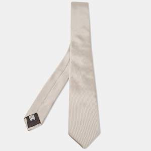 Dior Homme Grey Silk Skinny Tie 