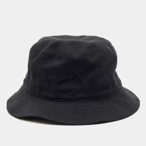 Dior Homme Black Cotton Bucket Hat L