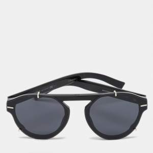 Pre Owned Dior Homme Black/Grey BlackTie254S Oval Sunglasses