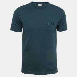 Dior Homme Teal Blue CD Icon Cotton T-Shirt XS