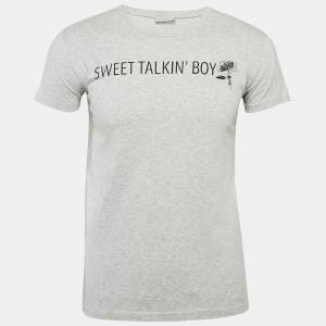 Dior Homme Grey Printed Cotton Jersey T-Shirt S