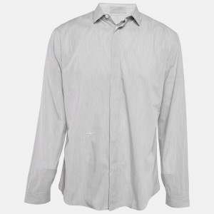 Dior Homme Grey Cotton Long Sleeve Shirt L