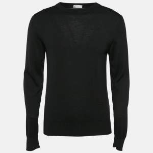 Dior Homme Black Logo Embossed Cashmere Jumper M