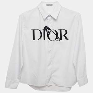 Dior Homme X Judy Blame Safety Pin Print Cotton Button Front Shirt S