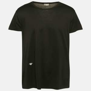 Dior Home Black Bee Embroidered Jersey Crew Neck T-Shirt XL