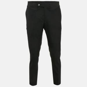 Dior Homme Black Wool Formal Trousers M