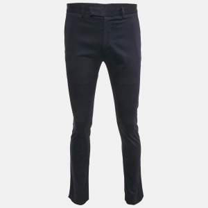 Dior Homme Navy Blue Cotton Trousers M