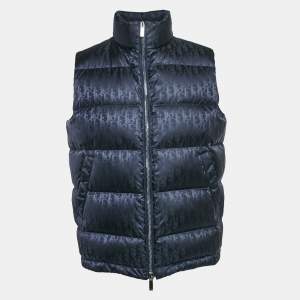 Dior Homme Oblique Monogram Nylon Zip-Up Puffer Vest M