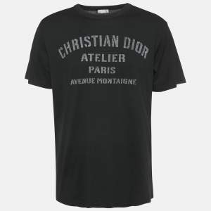 Dior Homme Black Printed Crewneck T-Shirt L