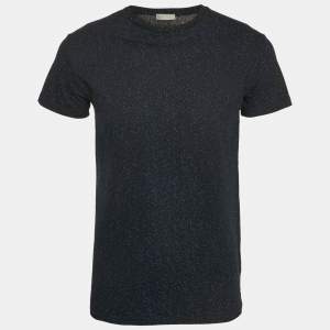 Dior Homme Blue Abstract Print Jersey Crewneck T-Shirt XS