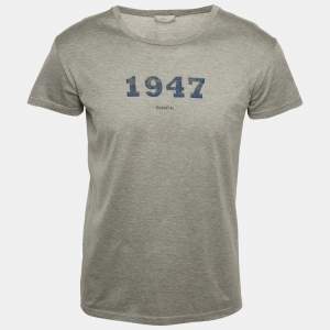 Dior Homme Grey 1947 Print Jersey Crewneck T-Shirt XS