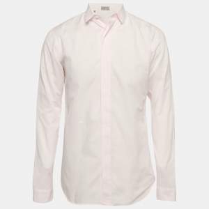 Dior Homme Pink Cotton Button Front Shirt M