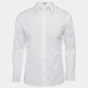 Pre Owned قميص ديور أومه جاكار قطن بأكمام طويلة مقاس كبير - لارج
