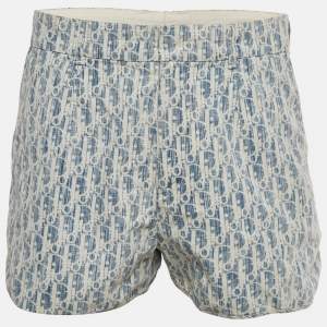 مملوكة مسبقًا Dior Homme Blue Oblique Cotton Shorts M