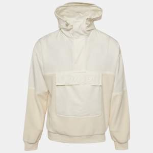 مملوكة مسبقًا Dior Homme White/Cream Cotton and Fleece Hoodie S