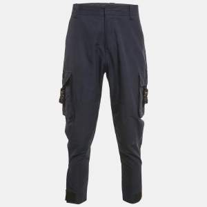 مملوكة مسبقًا Dior Homme Blue Cotton Blend Cargo Pants L